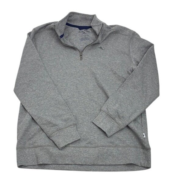 Tommy Bahama Pullover Sweatshirt Boys Size L Gray 1/4 Zip Long Sleeve Casual - Picture 1 of 5